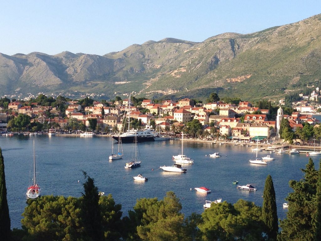 Croatia Cavtat super yacht deep harbor town