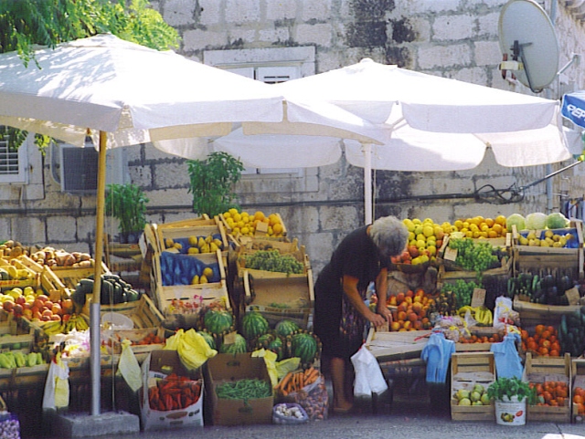 The Market in Korcula Croatia