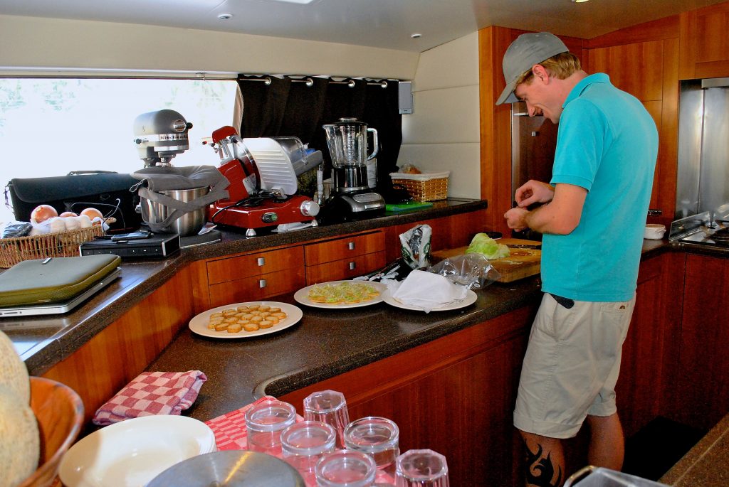 World's End Luxury Charter Yacht Chef Rene Preps