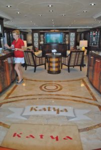 Luxury Charter Yacht Katya Main Deck Salon