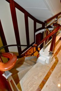 Luxury Charter Yacht Katya Stairwell
