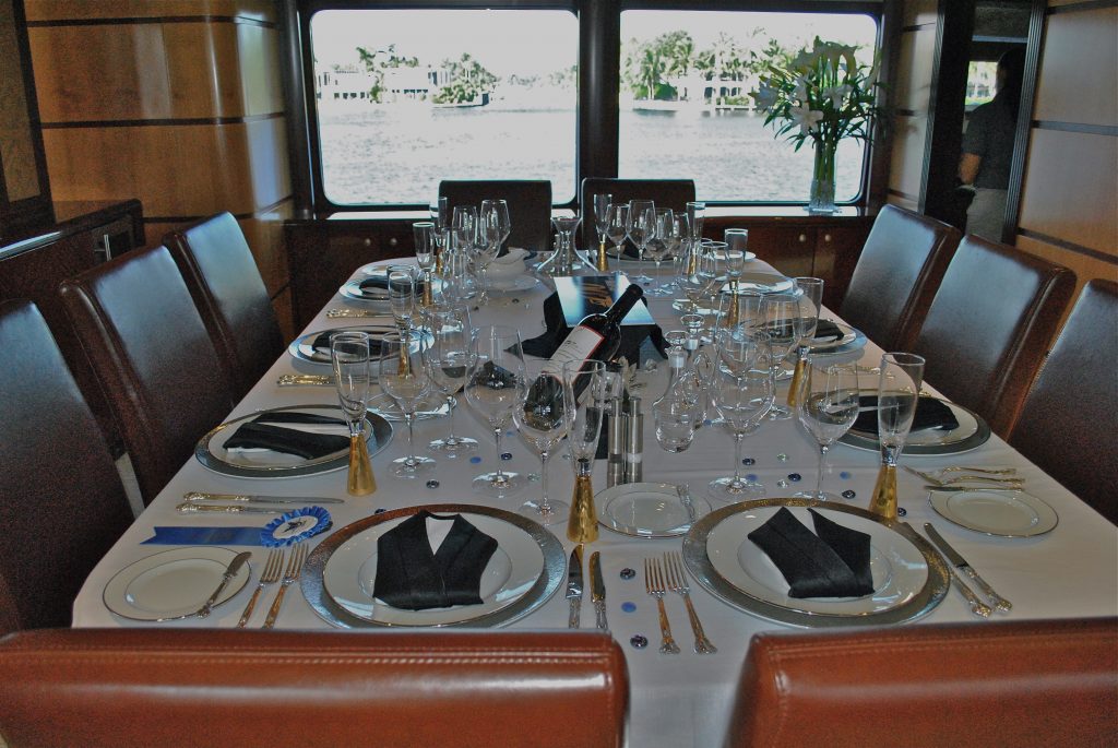 Crewed Luxury Charter Megayacht Just Enough Dining