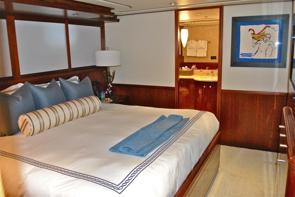 Crewed Luxury Charter Megayacht Just Enough King Bed Suite
