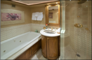 Unforgettable Luxury Crewed Charter Yacht Master Bath