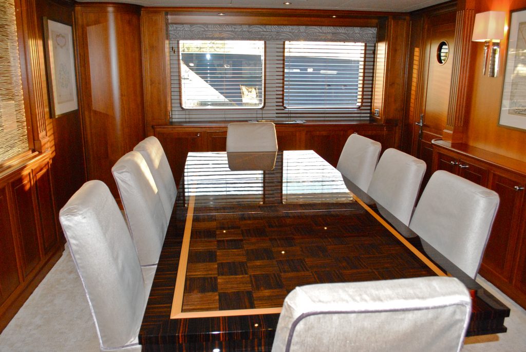 Odyssey Luxury Crewed Motor Yacht Dining