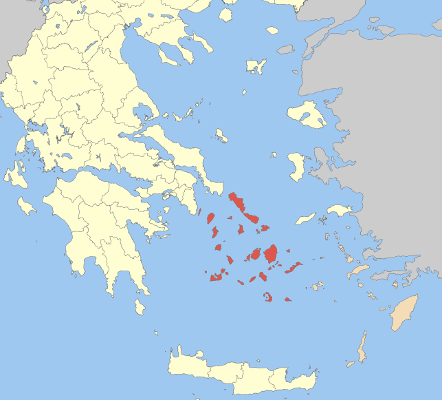 Cyclades Map, Greek Islands yacht charter