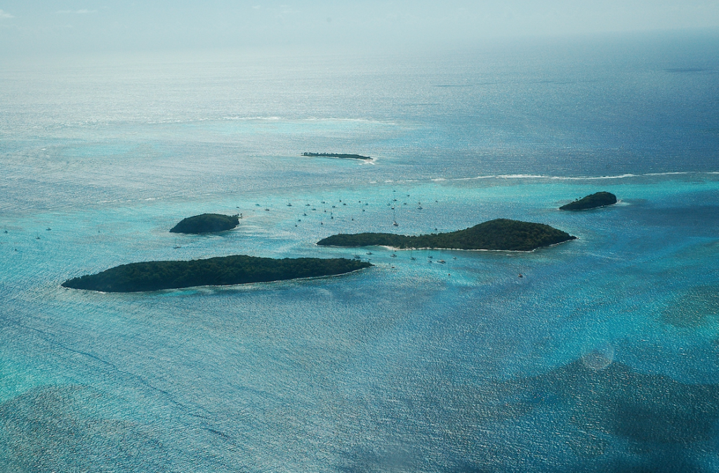 St Vincent and the Grenadines, Tobago Cays Marine Park Aerial View