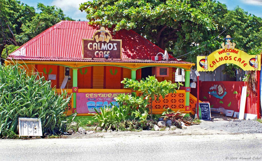 St. Martin Family Yacht Charter Vacation, Grand Case, Calmos Cafe