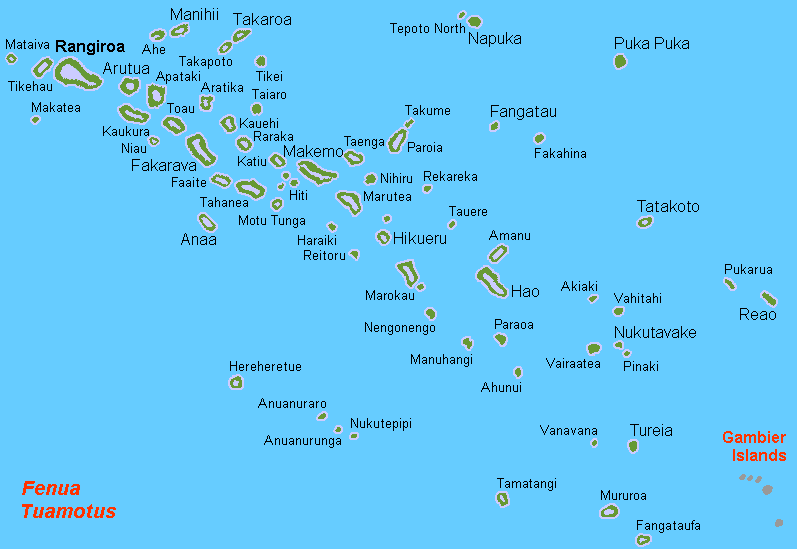 The South Pacific yacht Charter Destination Tuamotus Islands
