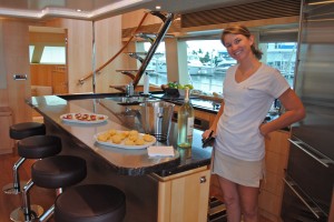 La Manguita luxury charter power catamaran chef 2