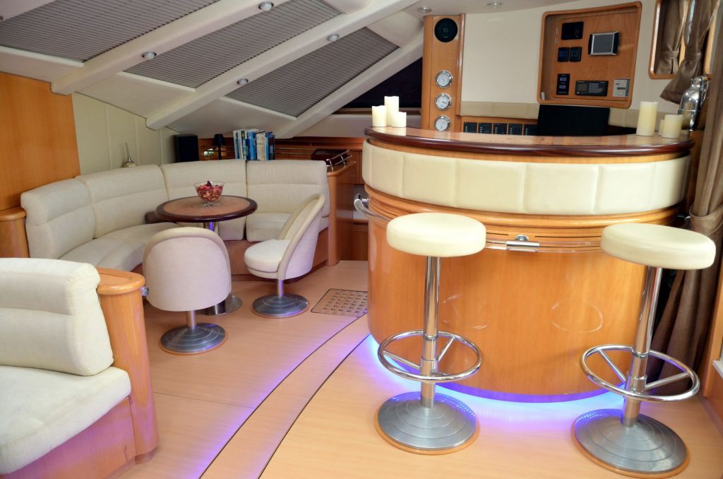 Catamaran Sagittarius, Privilege 65, luxury charter yacht salon