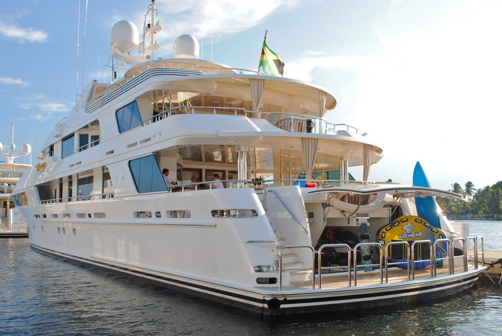 Harmony charter yacht profile aft exterior