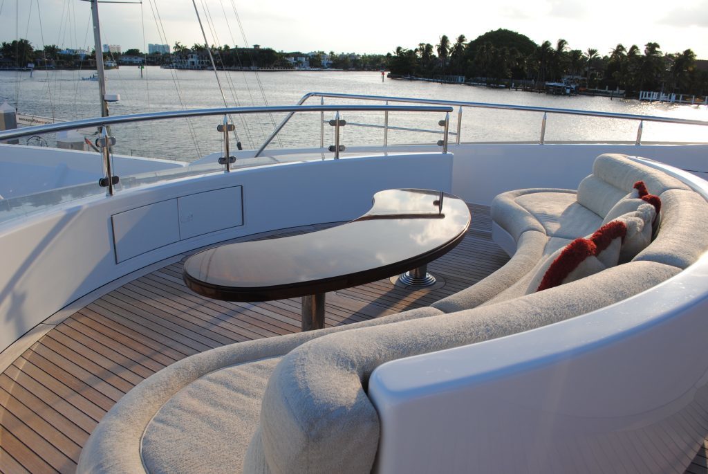 Luxury Superyacht Harmony bridge deck sofa