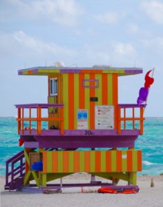 Florida Yacht Charter, Miami Beach, lifeguard chair, beach