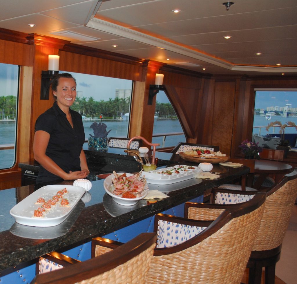 Four Wishes, Private Charter Yacht Skylounge Bar with View