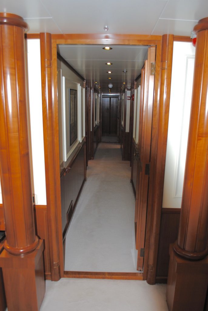 Seawolf, Luxury Crewed, Charter yacht, guest hallway