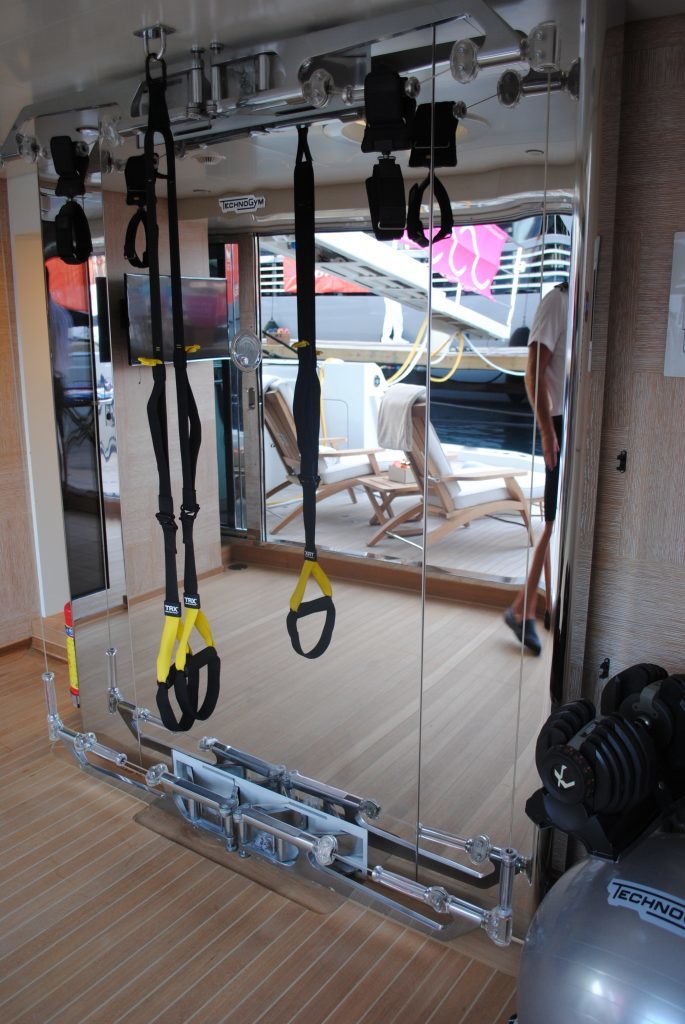 Scorpion luxury charter yacht gym