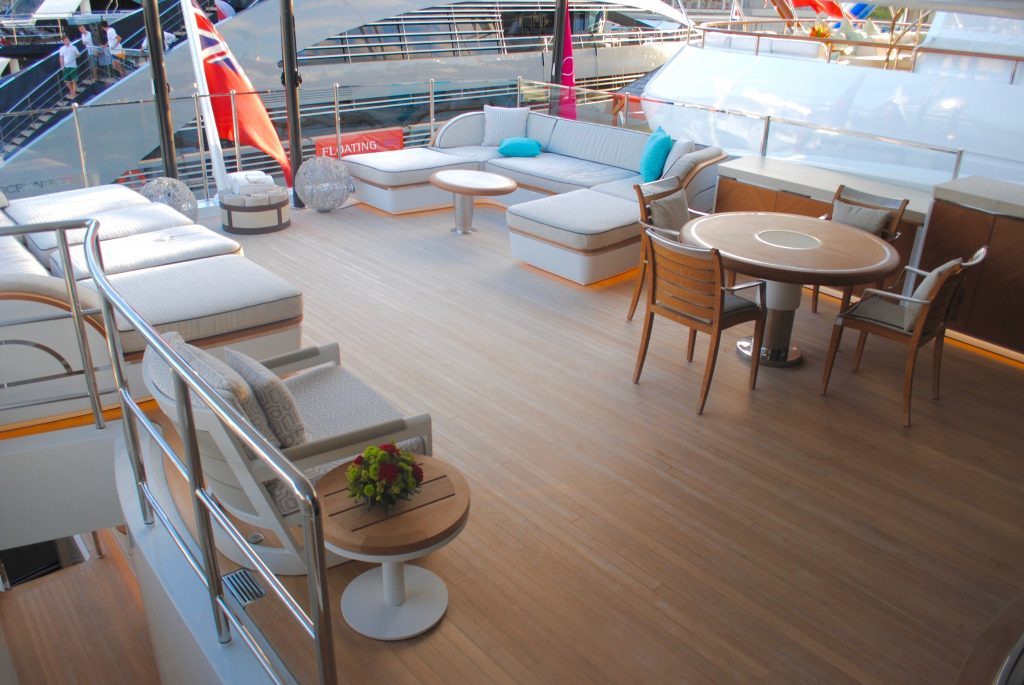 Scorpion luxury charter yacht sun deck