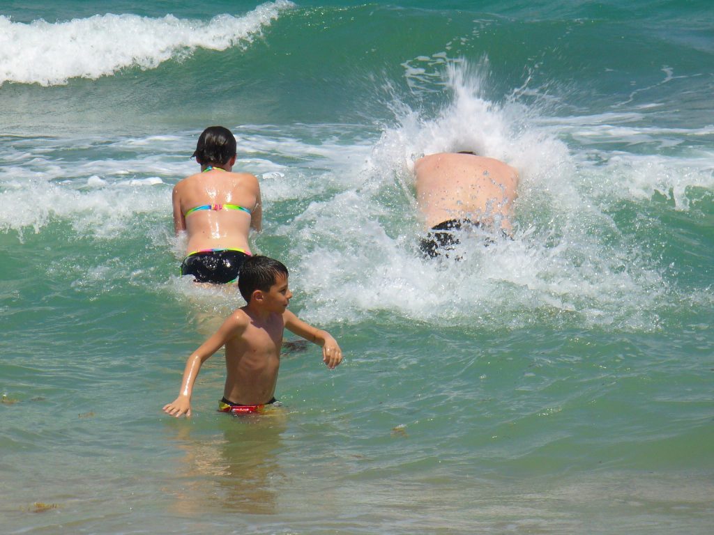 Newport, Jamestown and Block Island, Atlantic, beach, family, waves