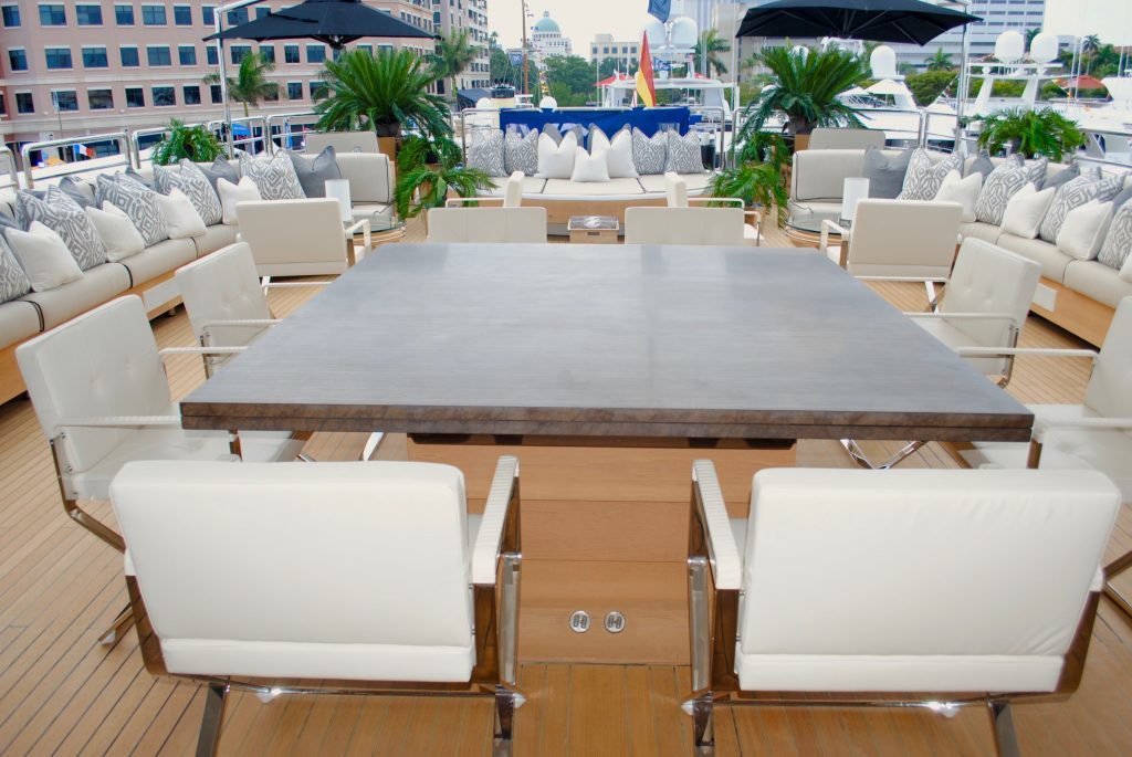 SEALYON, sundeck, outdoor living, crewed charter superyacht, Mediterranean, Caribbean charters