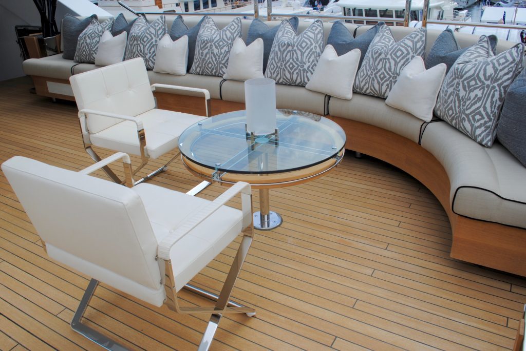 SEALYON, spacious on deck seating, uxury charter superyacht, Mediterranean, Caribbean charters