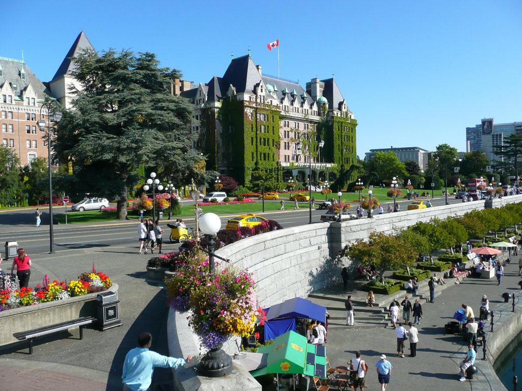 Pacific Northwest Yacht Charter, Victoria, Fairmont Empress cityscape