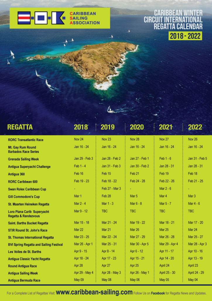 caribbean yacht racing calendar
