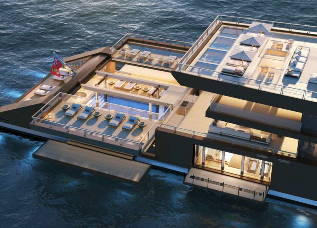 Mega yacht NATURE, Sinot concept design, aft