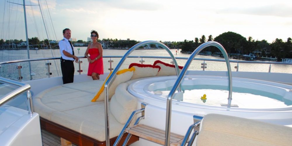 Harmony, Sundeck Jaccuzzi, luxury superyacht charter